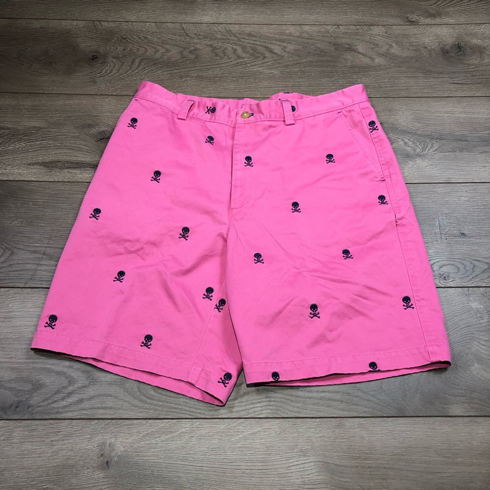 J. McLaughlin Pink Skull Shorts 36